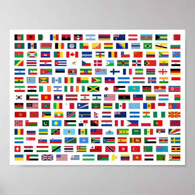 Poster Bandeiras do mundo (Frente)