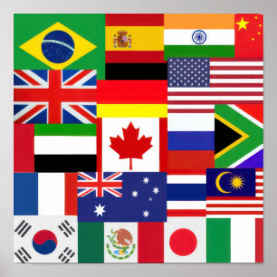 Poster Bandeiras do Mundo