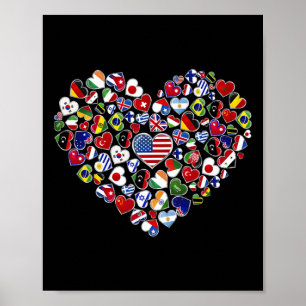 Poster Bandeiras Dos Países Do Mundo