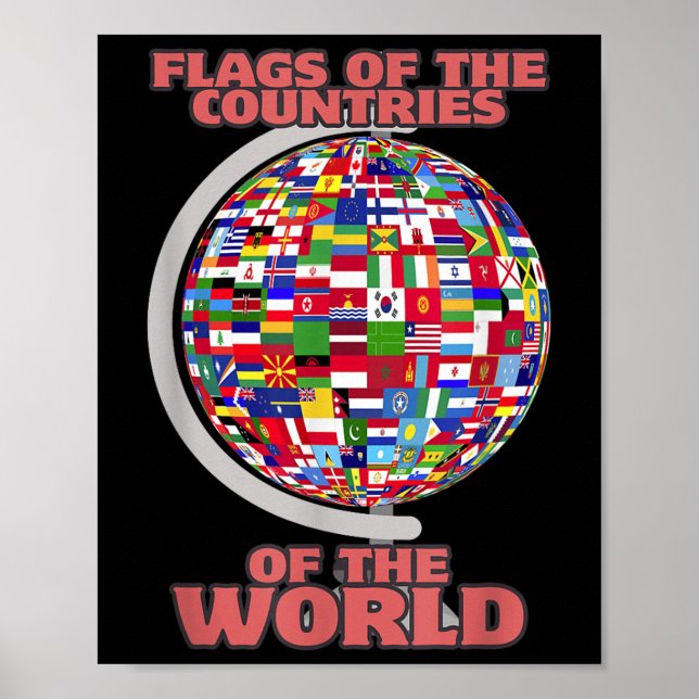 Poster Bandeiras Dos Países Do Mundo Internacional (Frente)