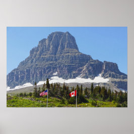 Poster Bandeiras, Logan Pass, Clements Mountain, Montana
