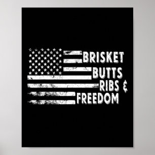Poster Bandeja De Bumbuns E Bandeira Americana De Churras