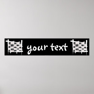 Poster Bandeja de Sinalizador do Pincel da Corrente Verif