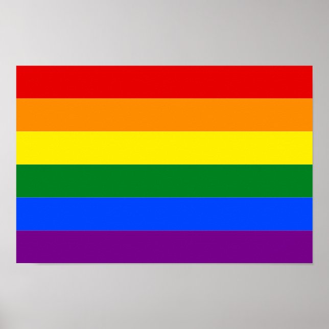 Poster Bandeja de Sinalizador Orgulho gay do Arco-Íris Co (Frente)