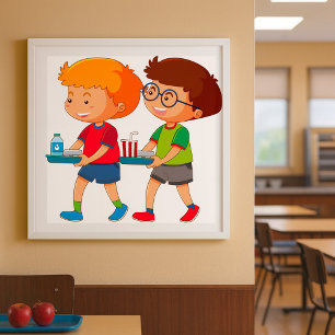 Poster Bandejas de Carregando para Meninos Adoráveis