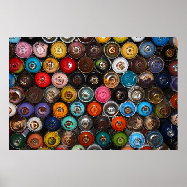 Poster Bandejas de pintura por pulverização, grafite (Frente)