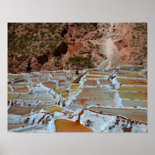 Póster Bandejas de sal em Maras, Peru