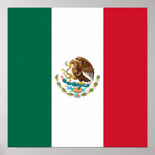 Poster Bandera do México Bandeira nacional mexicana