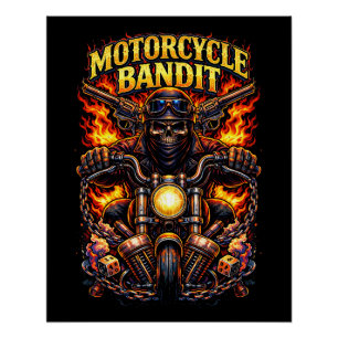 Póster Bandido de Moto
