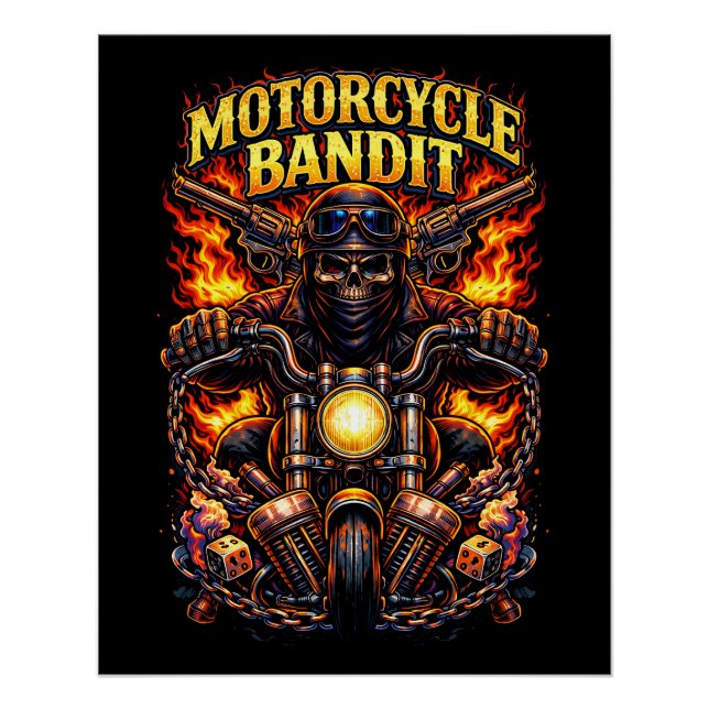 Póster Bandido de Moto (Frente)