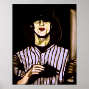 Póster bando de futebolistas de baseball