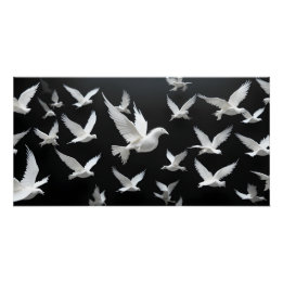 Póster Bando Luminoso no Vazio Negro