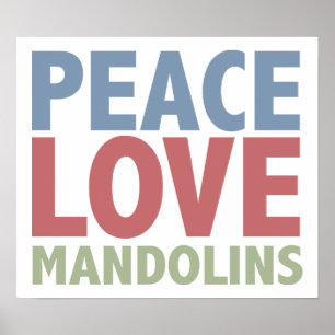 Póster Bandolim do amor da paz