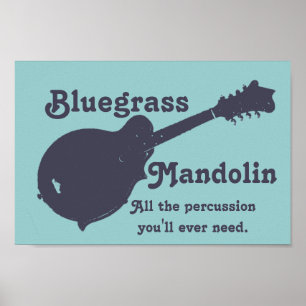 Póster Bandolim do Bluegrass - toda a percussão que voc