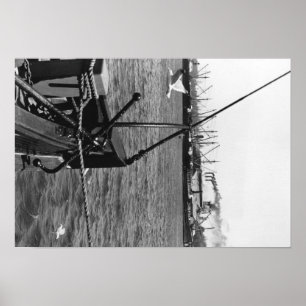 Póster Bandon, opinião do porto de Oregon e fotografia