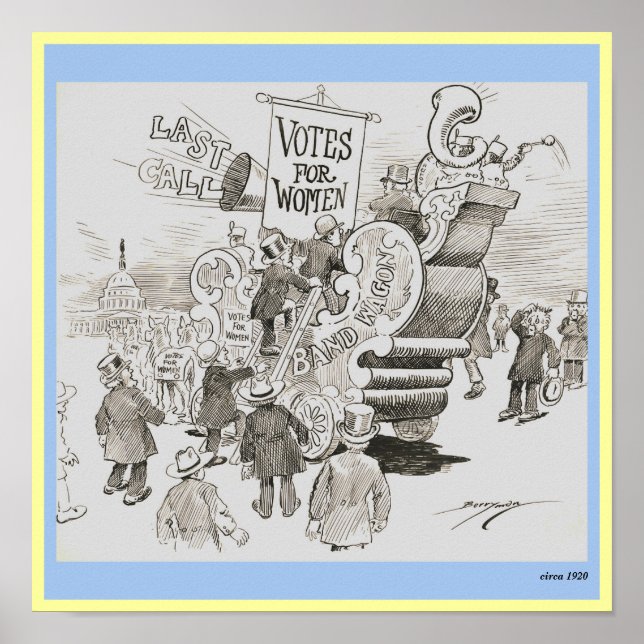 Poster Bandwagon votando político (Frente)