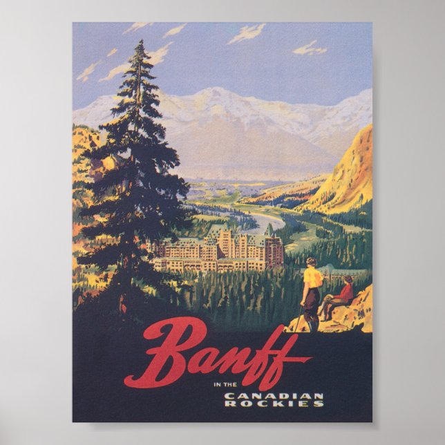 Poster Banff Canada Viagens vintage (Frente)