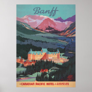 Poster Banff Canada Viagens vintage