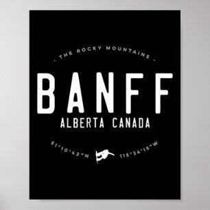 Poster Banff Canadian Rockies Norquay Vintage Snowboardin