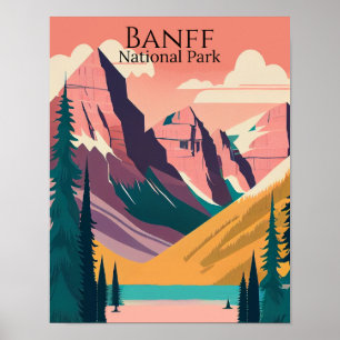 Poster Banff National Park Contemporâneo
