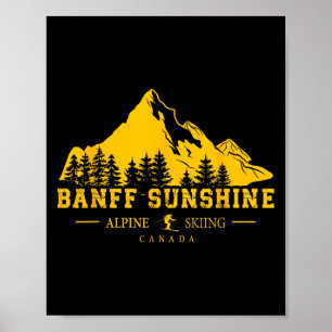Poster Banff Sunshine Canadá Resort Esqui Alpino