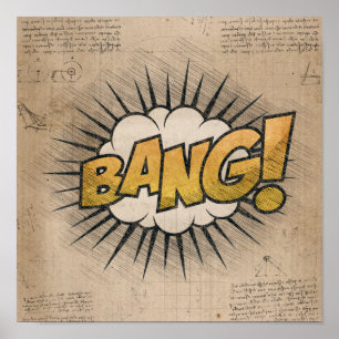Poster BANG! Vintage Comic Book Steampunk Pop Art