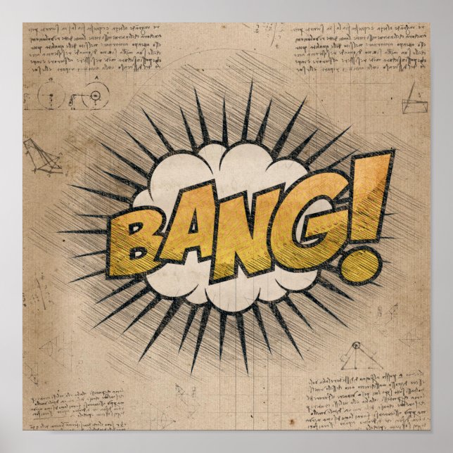 Poster BANG! Vintage Comic Book Steampunk Pop Art (Frente)