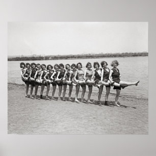 Poster Banhando Beleza, 1923. Foto do vintage