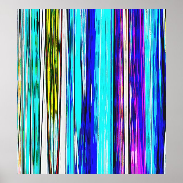 Poster Banhas Abstrato azuis 606 (Frente)