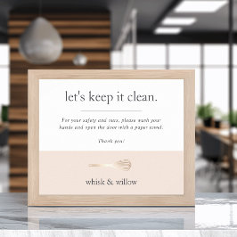 Poster Banheira Blush e Dourado Whisery Lavagem de mão