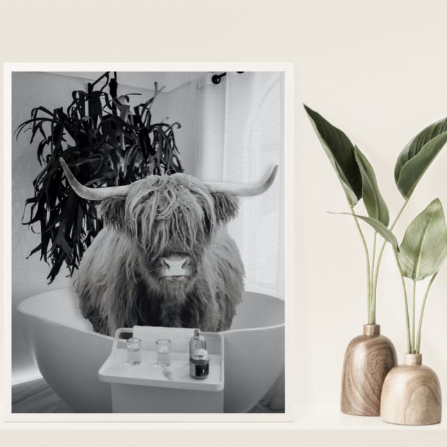 Poster Banheira de Bathtub Black White (Criador carregado)