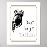 Banheira de Lembrete de Flush Kids de Mão Vintage