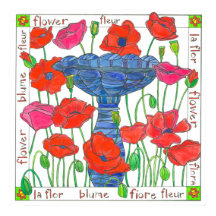 Banheira de Pássaros do Jardim das Flores Rosa