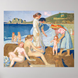 Poster Banheiras em Perros Guirec, pintura Maurice Denis