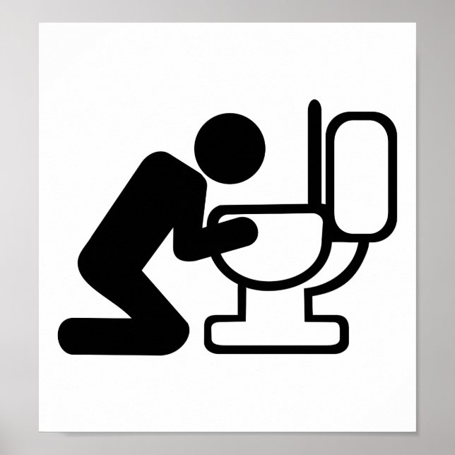 Póster Banheiro de álcool (Frente)