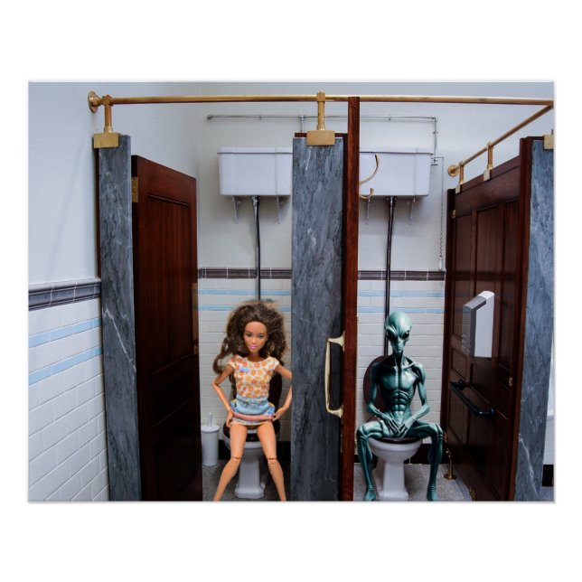 Póster Banheiros Públicos. (Frente)