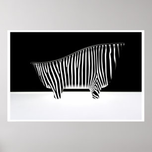 Póster Banho com listras da zebra