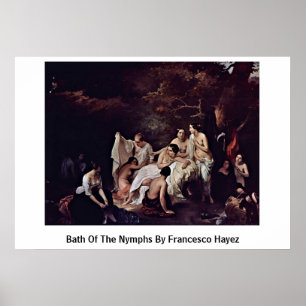 Póster Banho Das Ninfas Por Francesco Hayez