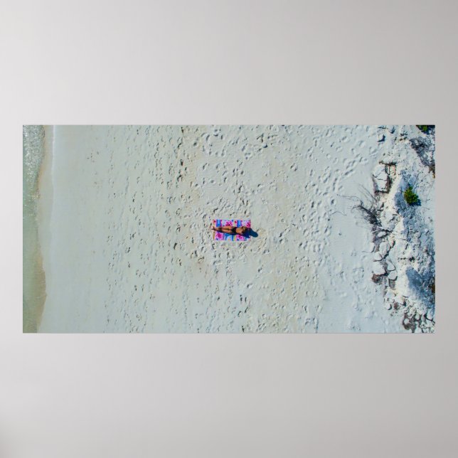 Poster Banho de sol na praia (Frente)