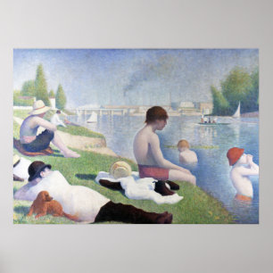 Poster Banho em Asnières pintura de Georges Seurat 