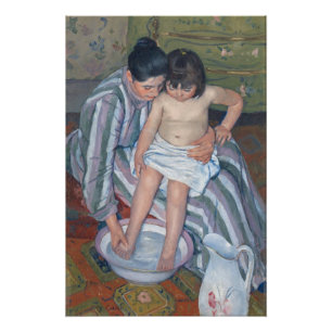 Póster Banho infantil, 1893 (óleo na canvas)