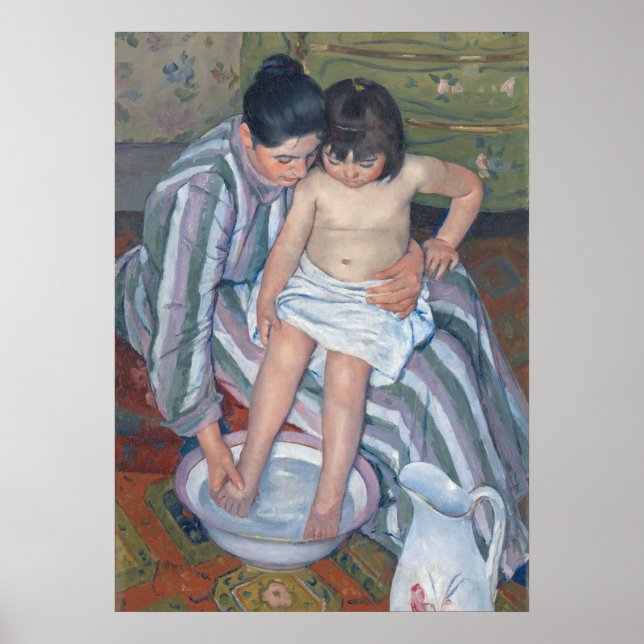 Poster Banho infantil, 1893 (óleo na canvas) (Frente)