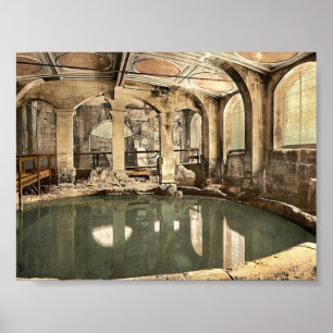 Póster Banhos e abadia romanos, banho circular, banho,