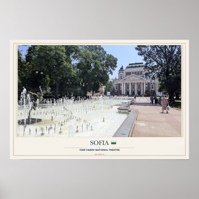 Poster Banhos Minerais Centrais em Sófia (Frente)