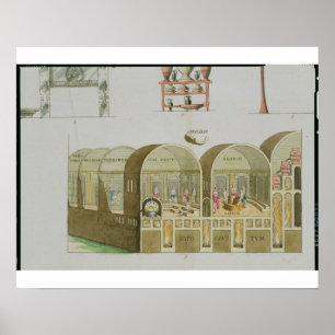 Póster Banhos romanos, placa 'da história da nação