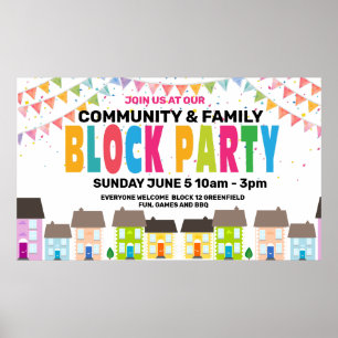 Poster Banner BLOQUEAR FESTA