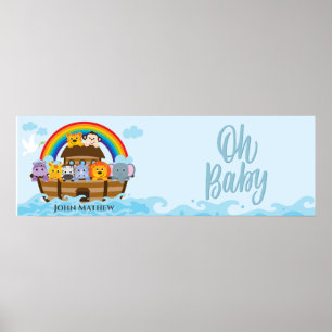 Poster Banner da Festa de Chá de fraldas de Arca de Noah