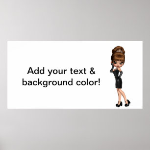 Póster Banner da Festa Diva da Princesa Bonita