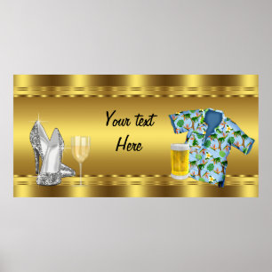 Póster Banner de Aniversário de Adulto