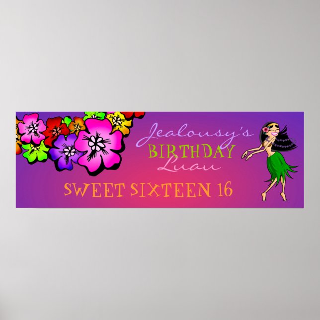 Poster Banner de aniversário do Chá 311-Flor | Sunset (Frente)